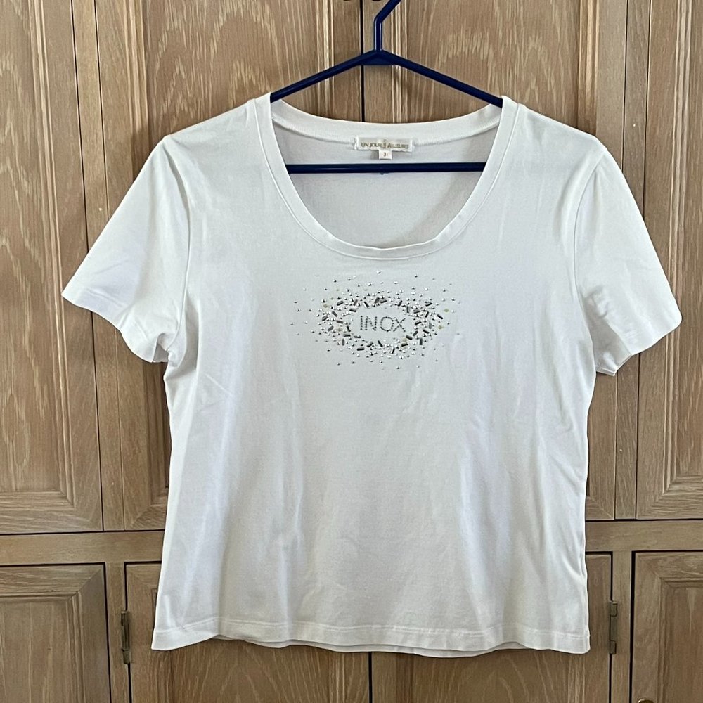 UN JOUR AILLEURS TOP with Sequins and Beads